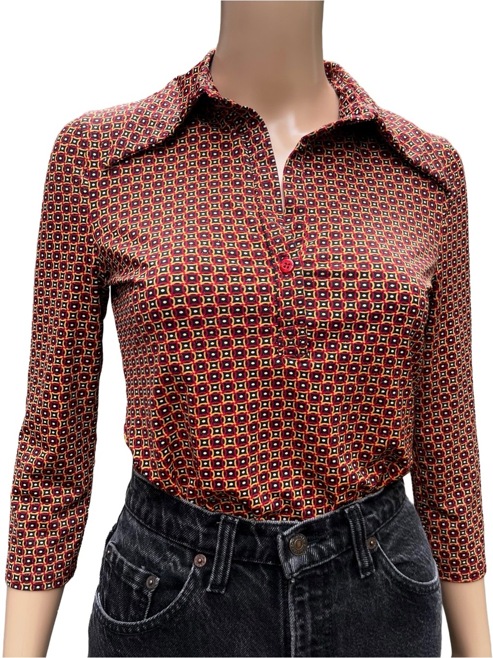 Vintage Sinéquanone Paris Geometric Top Made in France